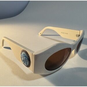 Vintage Versace Sunglasses MOD 422/E COL 85 White Made In Italy